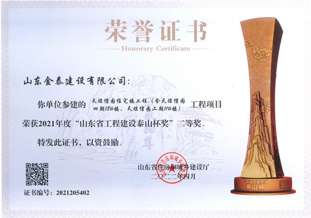 2021年度山東省“泰山